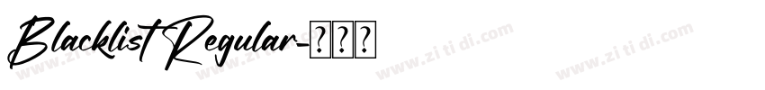 Blacklist Regular字体转换